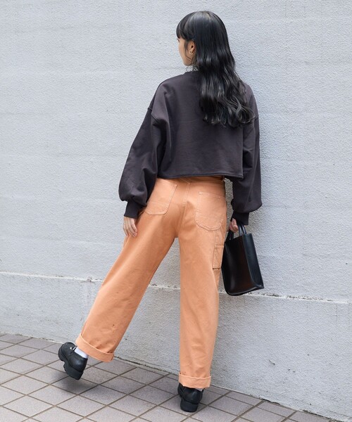 FREAK'S STORE トレーナー スウェット ロゴ パフスリーブ