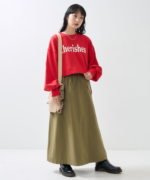 トレーナー スウェット チュールパフスウェット レディース FREAK'S STORE トレーナー スウェット ロゴ パフスリーブ