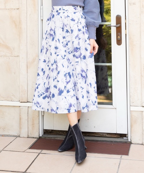 新品manielle フラワースカート紫 新品manielle フラワースカート紫 - メルカリ
