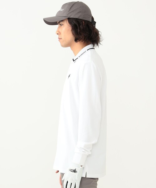 BEAMSGOLF襟ロゴ バイカラー ポロシャツ BEAMS GOLF（ビームス ゴルフ）〈MEN〉 ORANGE LABEL / 襟ロゴ