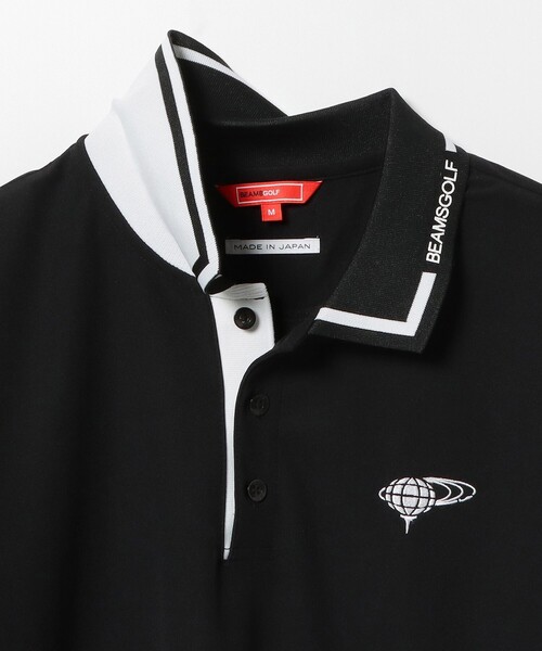 BEAMS GOLF ポロシャツ 「MEN」 ORANGE LABEL / 襟ロゴ バイ