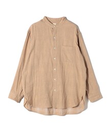 シャツ 「SHIPS DAYS別注」UNDYED: ダブルガーゼ チェック バンドカラー シャツ メンズ｜ZOZOTOWN Yahoo!店