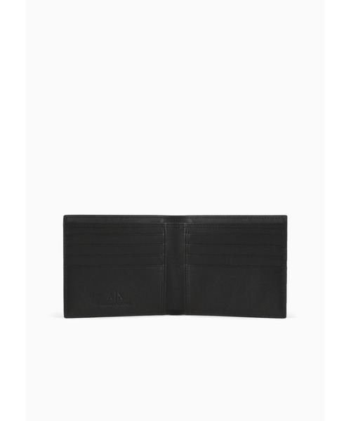 A/X Armani Exchange* ロゴ 折りたたみ財布 ブラック 送料関税込 ARMANI EXCHANGE 財布 「A|X アルマーニ エクスチェンジ」AXロゴ