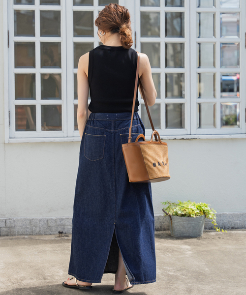 スカート デニム upper hights / アッパーハイツ 別注 THE LAZY SKIRT  