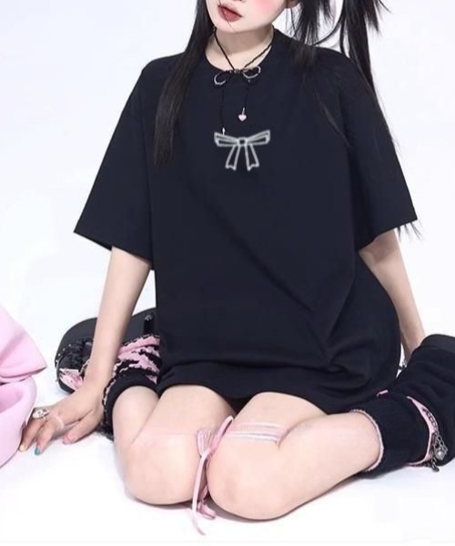 Achic（アシック） tシャツ バックレースアップリボンTシャツ