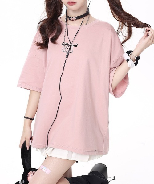 Achic（アシック） tシャツ バックレースアップリボンTシャツ