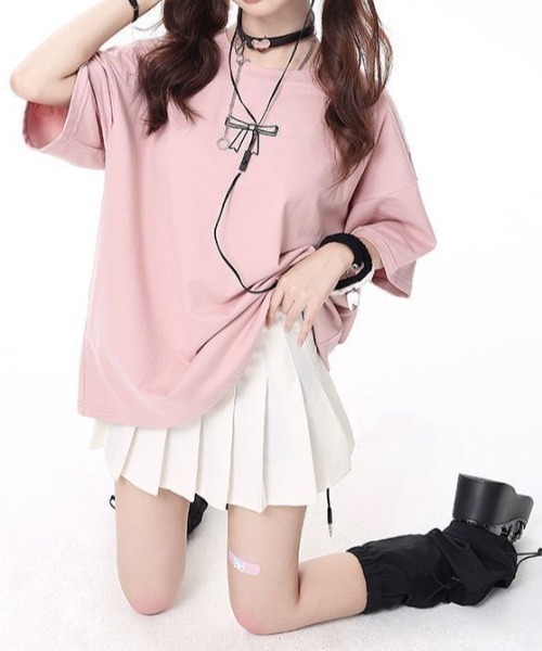 Achic（アシック） tシャツ バックレースアップリボンTシャツ