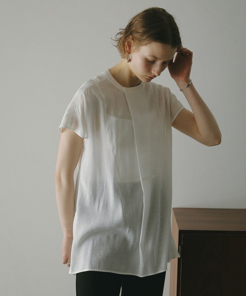 MANOF（マノフ） ブラウス シャツ BACK OPEN DRESS SHIRT レディース