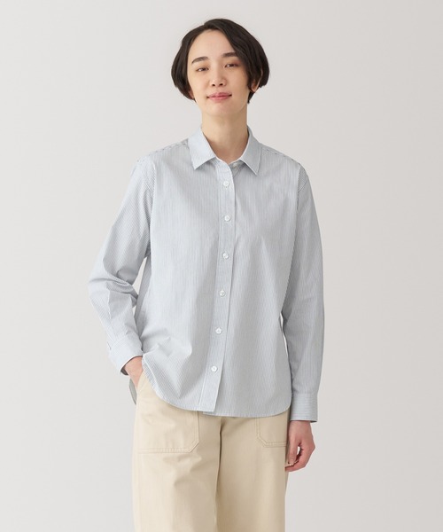 超形態安定】 レギュラー 長袖 形態安定 綿100% レディース