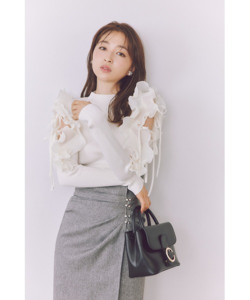 SNIDEL スカート ドレープタイトホックスカート レディース : ZOZOTOWN  