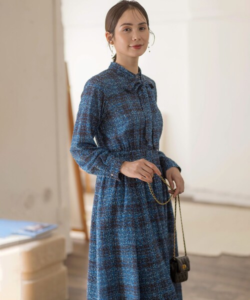 KAPITAL キャピタル ツイード パッチワーク ギミックアートワンピース KAPITAL キャピタル ツイード パッチワーク ギミックアートワンピース