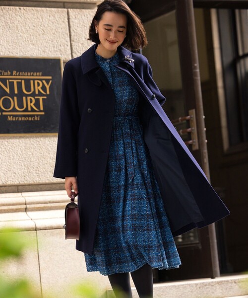 組曲（KUMIKYOKU） ワンピース ギミックチェックツイード ワンピース