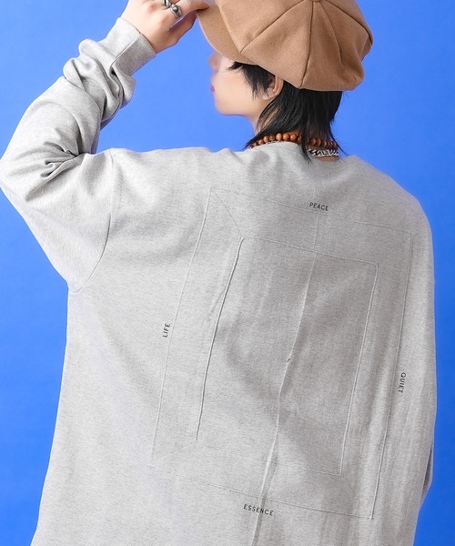 tシャツ a.p.o.v. パッチワーク＆デザインプリントオーバーサイズ 