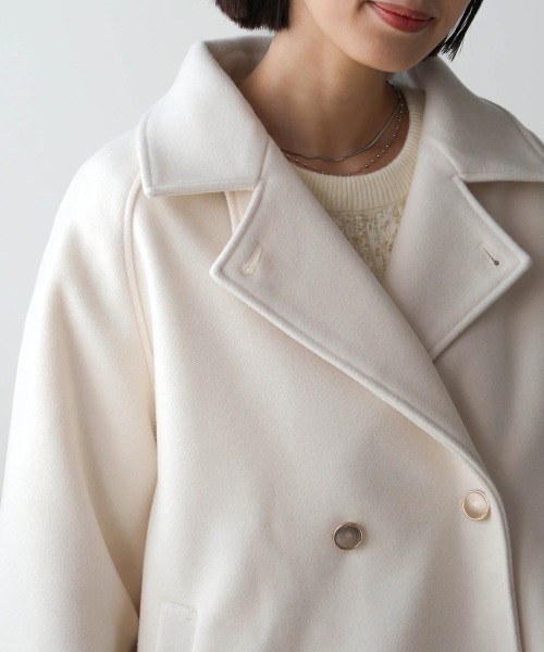 uncrave WHITE】プルーフメルトン ショートPコート1｜Yahoo