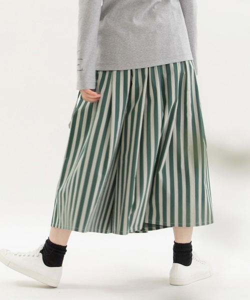nop de nod（ノップドゥノッド） スカート コットンサテンストライプ