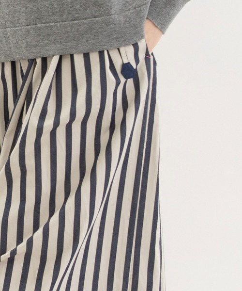 nop de nod（ノップドゥノッド） スカート コットンサテンストライプ