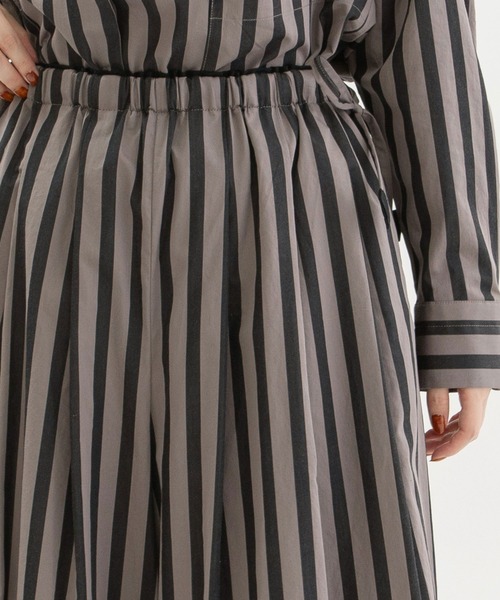 nop de nod（ノップドゥノッド） スカート コットンサテンストライプ