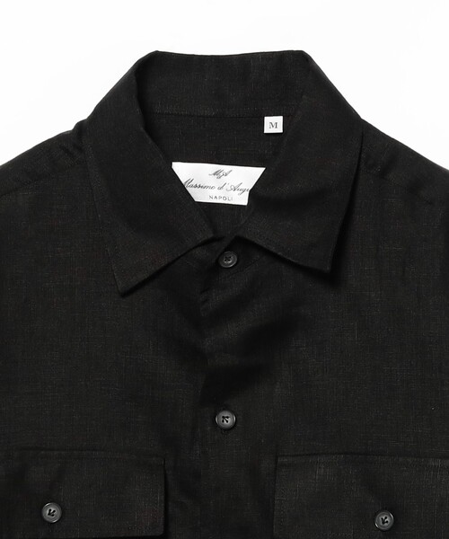 シャツ 「別注」Massimo d’Augusto / TEO リネン ソリッド シャツジャケット メンズの画像