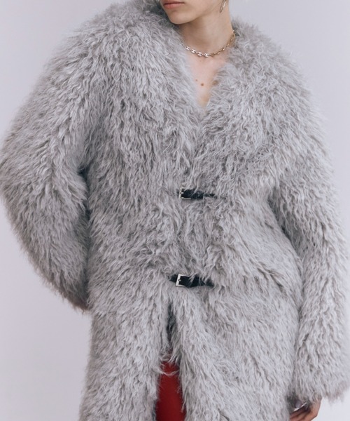 JOSE MOON（ジョゼムーン） ノーカラーコート コート FAKE FUR COAT