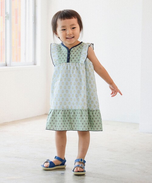 BEAMS mini ワンピース エスニック プリント 2025SS（90〜150cm