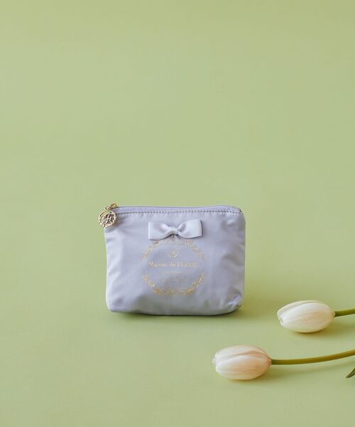 Maison de FLEUR（メゾンドフルール） ポーチ サテンリボンティッシュ