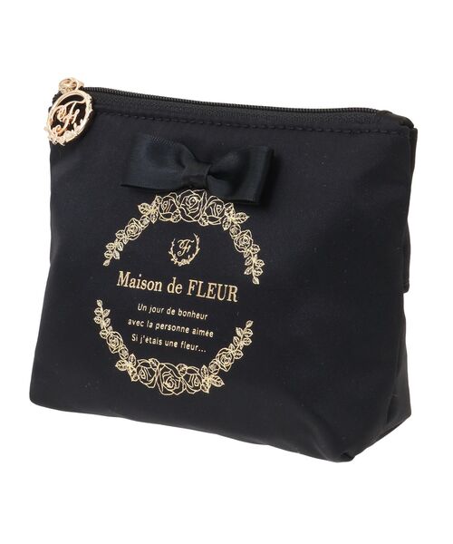 Maison de FLEUR ポーチ サテンリボンティッシュケース