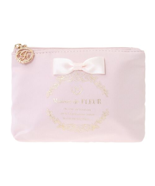 Maison de FLEUR ポーチ サテンリボンティッシュケース
