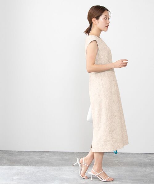 グレー ノースリーブ ひざ丈ワンピース 38 NOLLEY'S 「NOLLEY'S」 ノースリーブワンピース 38 グレー系