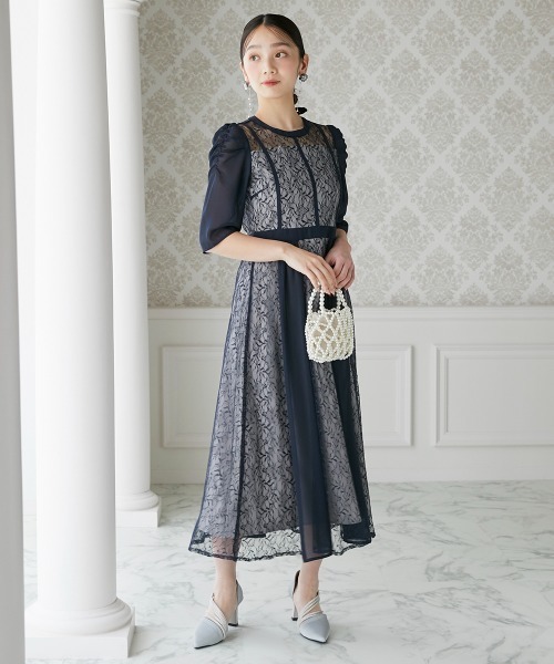 Jolie et Jolie（ジョリー エ ジョリー） ドレス シフォン切り替え