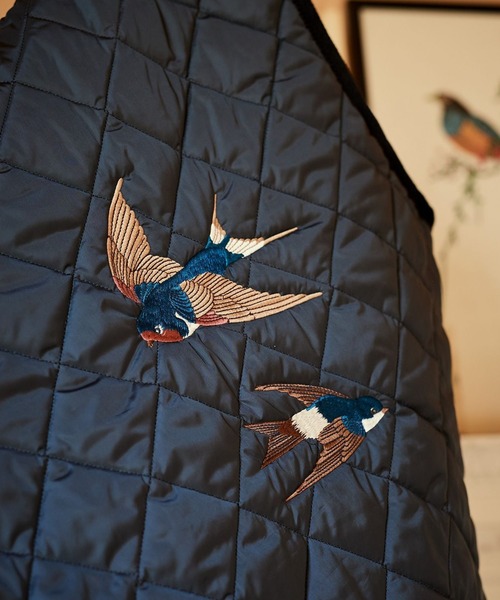 LAVENHAM ベスト ジレ John Derian X Lavenham Swallows