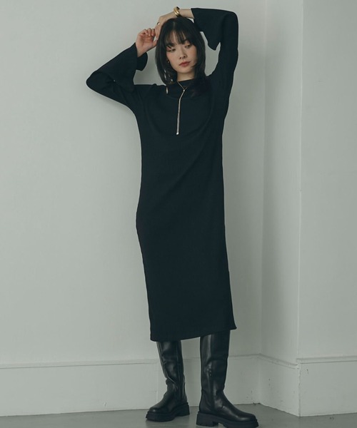 ミーコ様 ワンピース S黒 mici 「mici」 ニットワンピース ONE SIZE ブラック レディース