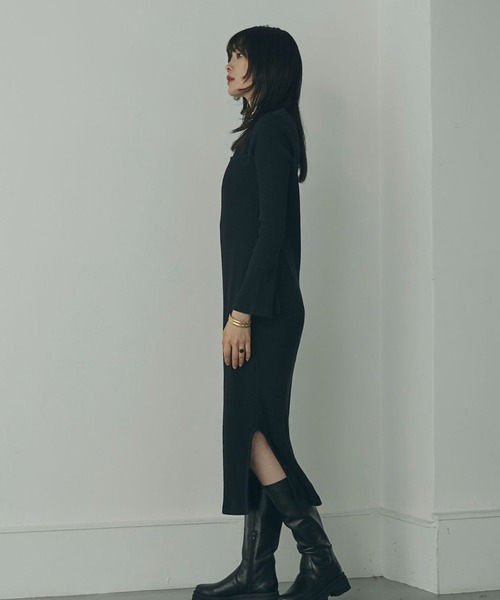 ミーコ様 ワンピース S黒 mici 「mici」 ニットワンピース ONE SIZE ブラック レディース
