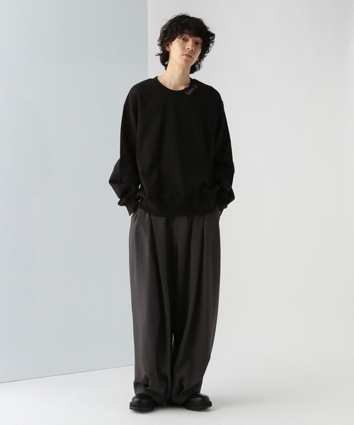HARE トレーナー スウェット ネックシシュウロゴスウェット(HARE