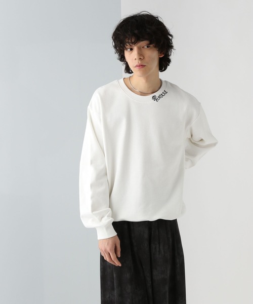 HARE スウェット プルオーバー HARE トレーナー スウェット ネックシシュウロゴスウェット(HARE