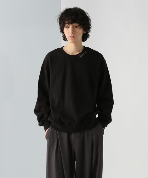 HARE スウェット プルオーバー HARE トレーナー スウェット ネックシシュウロゴスウェット(HARE