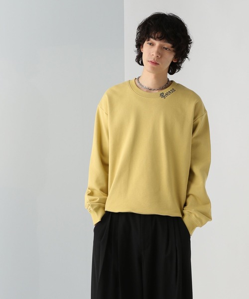 HARE スウェット プルオーバー HARE トレーナー スウェット ネックシシュウロゴスウェット(HARE