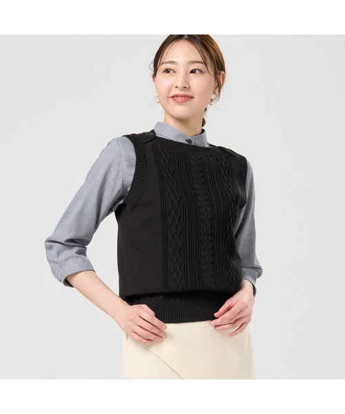 BRICK HOUSE by TOKYO SHIRT ベスト ジレ ボートネック レディース