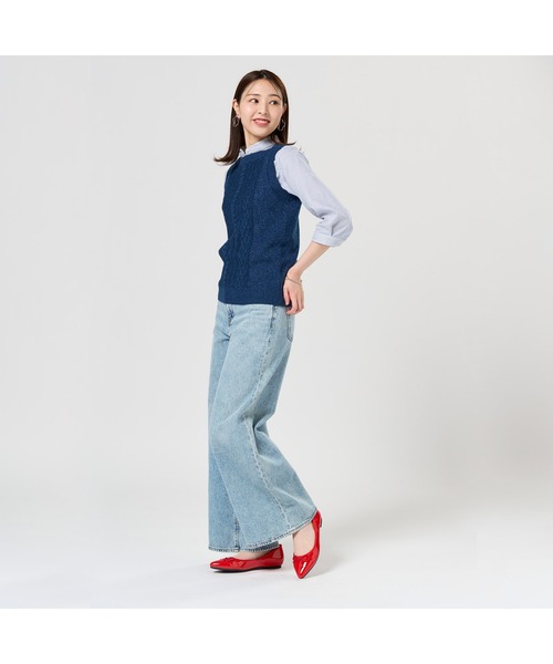 BRICK HOUSE by TOKYO SHIRT ベスト ジレ ボートネック レディース