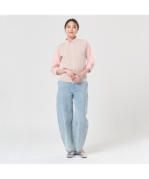 BRICK HOUSE by TOKYO SHIRT ベスト ジレ ボートネック レディース 