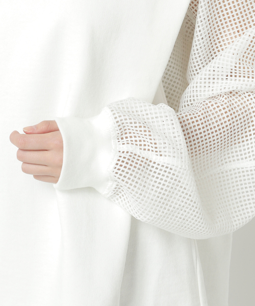 トレーナー スウェット MESH DOCKING WAVE TOP レディース MESH DOCKING WAVE TOP（スウェット）｜OMMO（オーエムエムオー