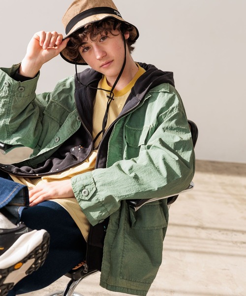 niko and…（ニコアンド） パーカー 強撚裏毛ペイントパーカー メンズ