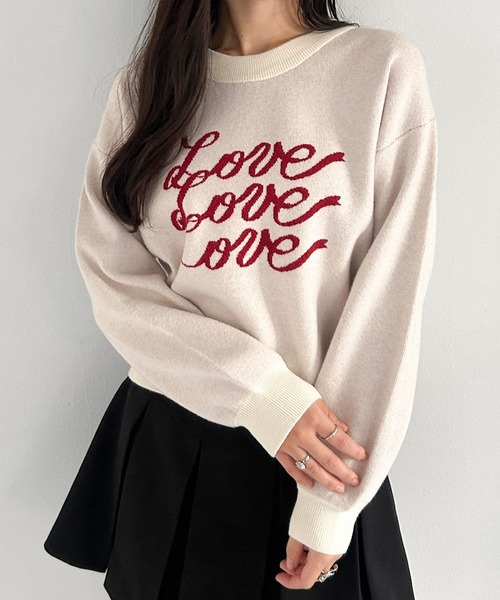 長袖 ニットセーター ベージュ 新品未使用　タグ付き　Hロゴ Heather（ヘザー） chocolate×Heather 「Philly セーター ニット トップス
