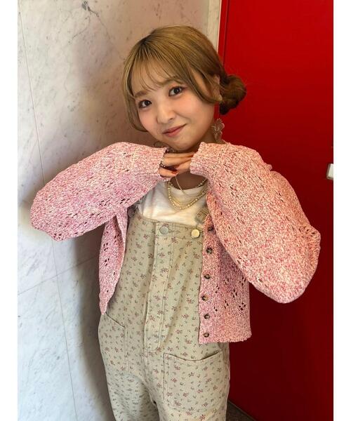 サマンサモスモス♡フード付カーディガン サマンサ モスモス Samansa Mos2 フードニットカーディガン （ネイビー