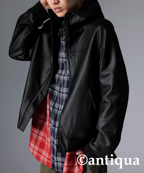 「antiqua」 「tree cafe」ブルゾン M ブラック レディース_画像2