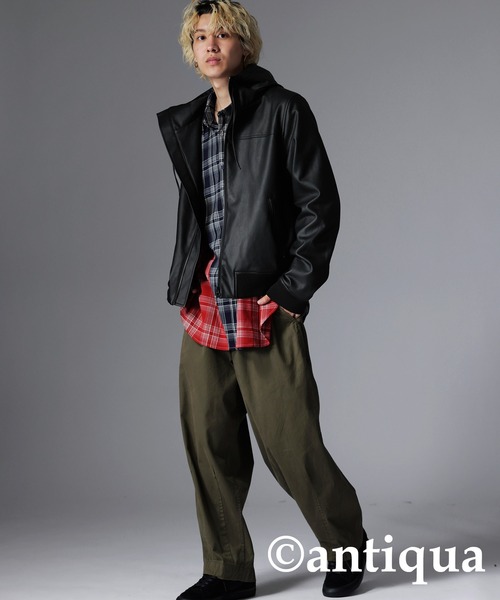 「antiqua」 「tree cafe」ブルゾン M ブラック レディース_画像3