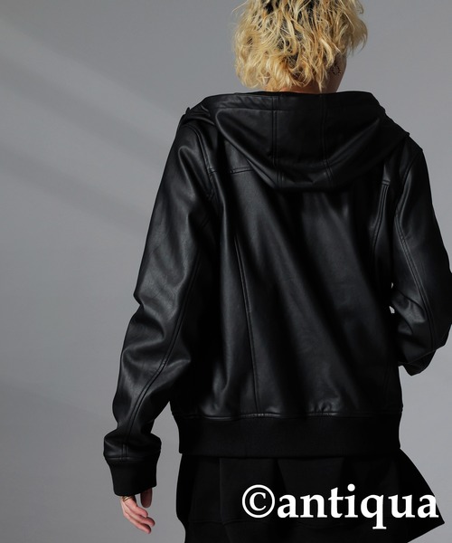 「antiqua」 「tree cafe」ブルゾン M ブラック レディース_画像5