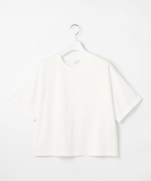 uvカット tシャツ ハイカウントクロップド丈 Tシャツ レディースの画像