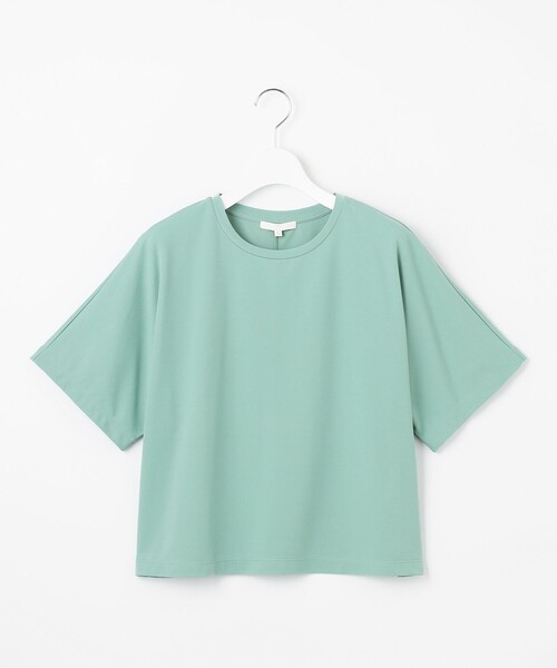 uvカット tシャツ ハイカウントクロップド丈 Tシャツ レディースの画像