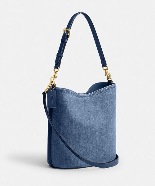 コーチ ウィロウ ショルダー バッグ デニム 青 ブルー COACH コーチ ウィロウ ショルダー バッグ デニム 青 ブルー COACH - メルカリ