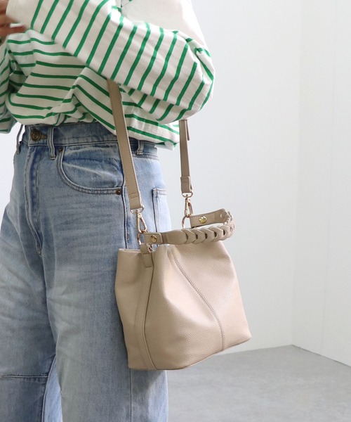 極美品【MUTA】 ２wayショルダー/ハンドルバッグ ショルダーバッグ 2way ハンドバッグ : octo-color - 通販
